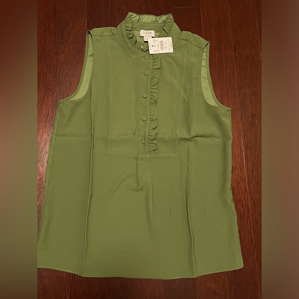NWT: J crew sleeveless top, 1 blue & 1 green